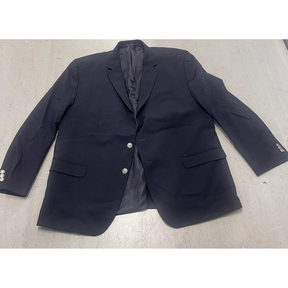 Michael Kors Mens Navy Blazer Size 50R Classic Fit Dress Jacket Formal Suit Coat